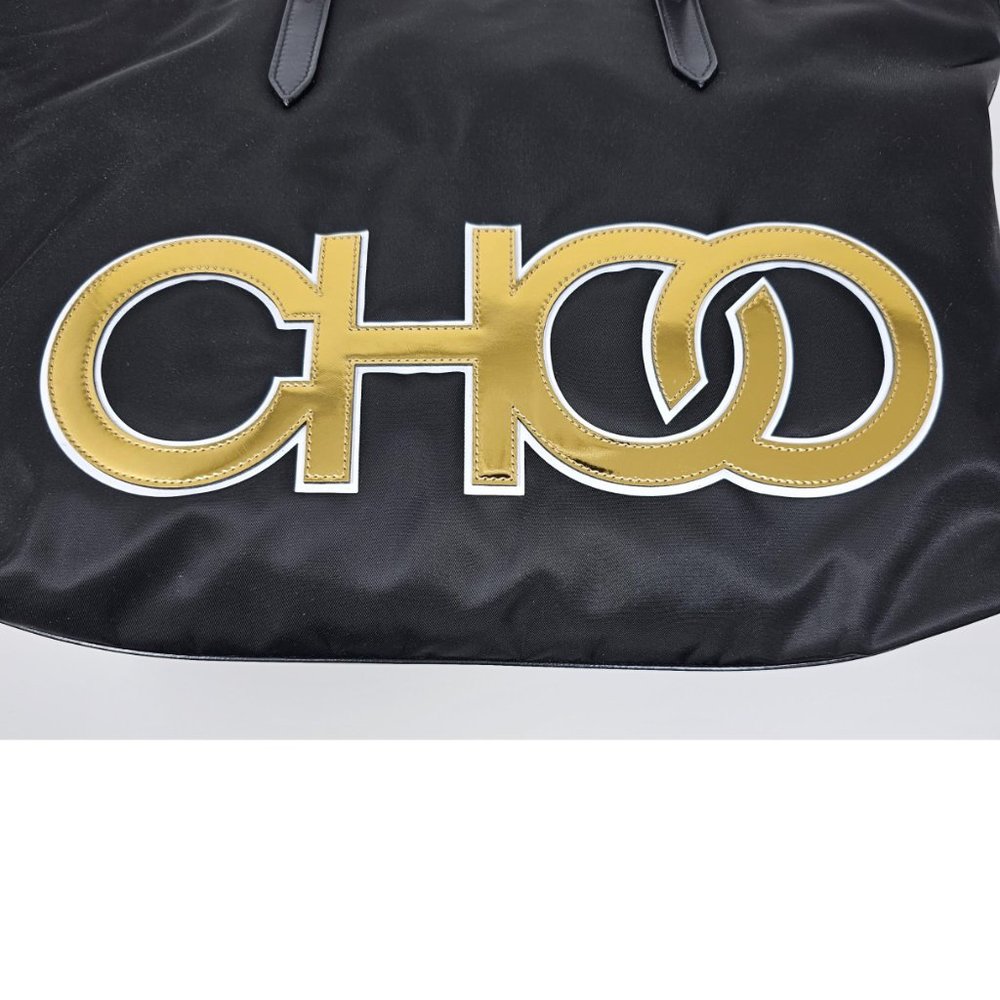 Jimmy Choo Larelle Appliquéd Shell Large Tote in Black - Picture 4 of 9